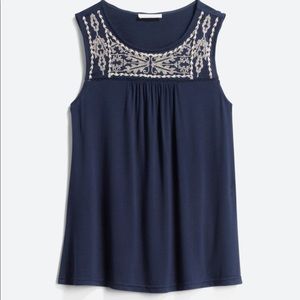 Skies are Blue Navy Embroidered top 💕StitchFix 💕